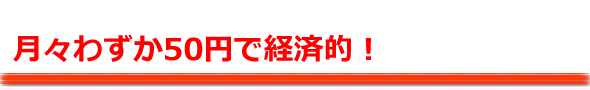 月々わずか50円で経済的